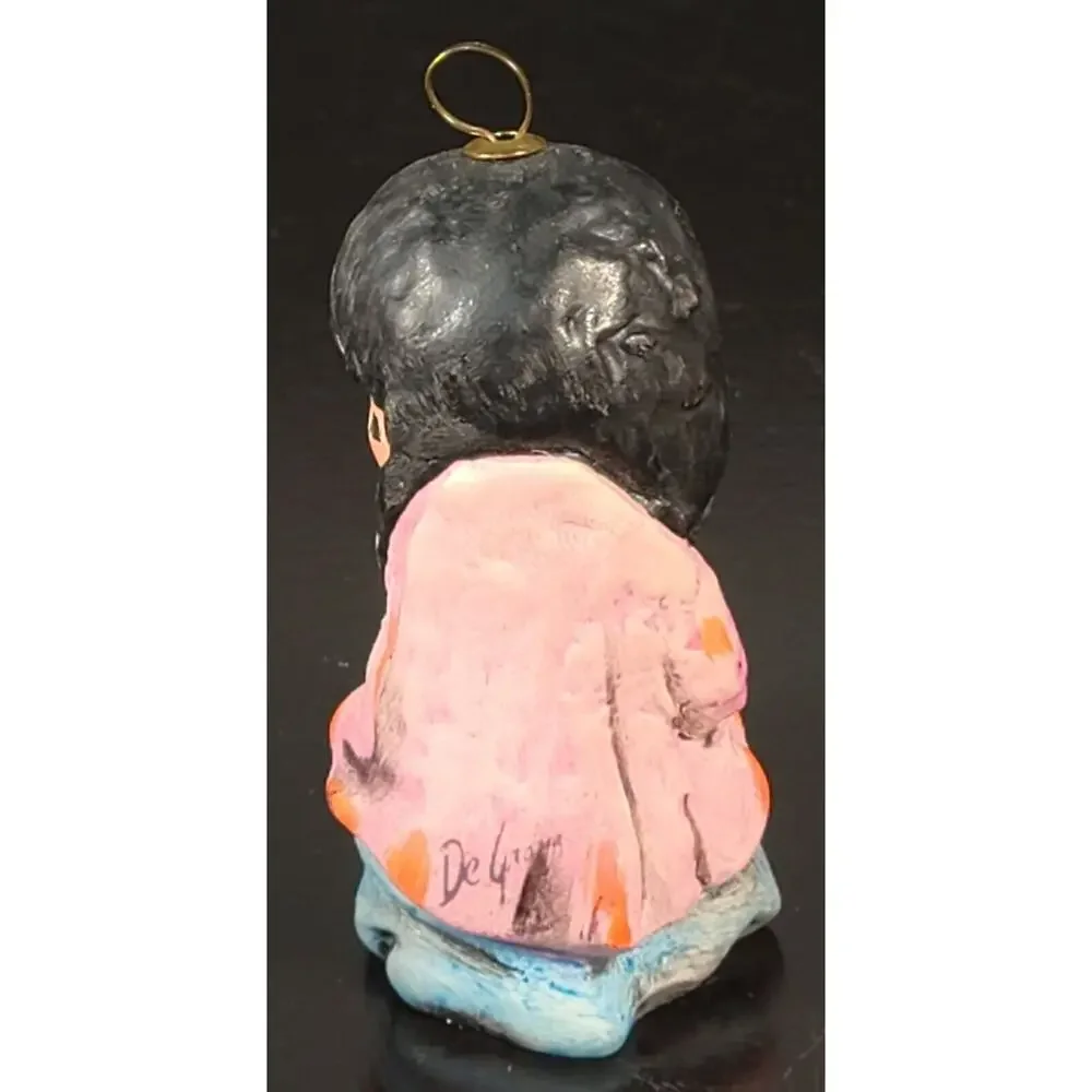 VTG 1987 DeGrazia Goebel Girl White Dove Ceramic Christmas Ornament 2nd Edition
